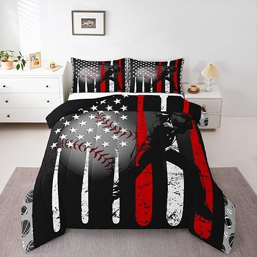 Miniatura 10 de Juego de ropa de cama con diseño geométrico de panal de abeja para niños, niñas, adolescentes, hexagonal, geométrico, azul y negro, juego de edredón