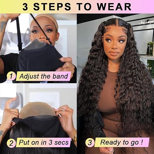 Miniatura 3 de Pelucas de cabello humano precortadas con encaje 15A grado 5 x 5 HD, sin pegamento, con cierre de encaje HD de grado 15A, línea capilar natural de 5