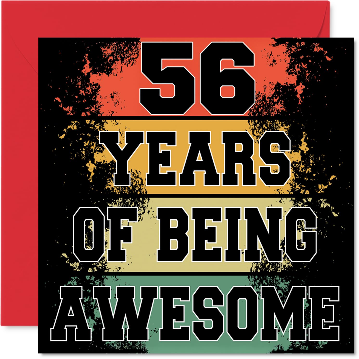 56th Birthday Cards for Men Women - Being Awesome - Happy Birthday Card for 56 Year Old Man Woman Daughter Husband Neighbour Dad, 145mm Bday Greeting Cards