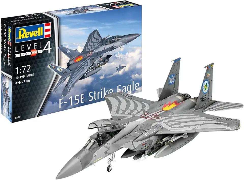Avião F-15 E Strike Eagle kit 1/72 Revell 03841 plastimodelismo