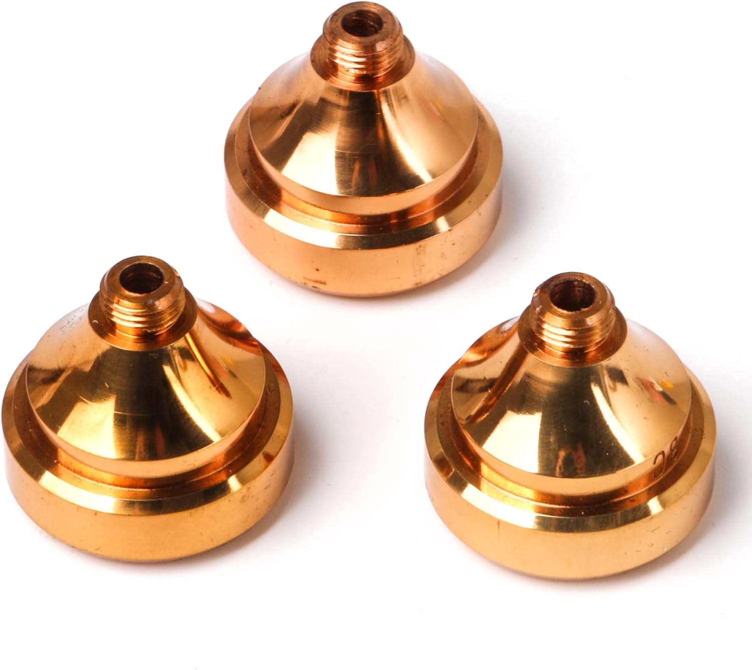 Yibuy Trumpet Mouthpiece Brass Gold Plated 8.8cm Long 2.2cm Wide Suitable for Trumpet Set of 4