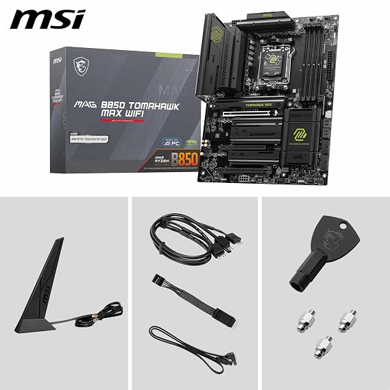 MSI MB MAG B850 TOMAHAWK MAX WIFI AM5 DDR5 8400MHZ(OC) HDMI 4x M.2 USB 10Gbs 5G LAN WI-FI 7 ATX