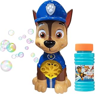 Paw Patrol Chase Bubble Machine | Includes Bonus Bubble Solution | Perfect For Some Outdoor And Indoor Fun | Automatic Bubble Making Machine | Suitable For Kids Aged 3 And Over.