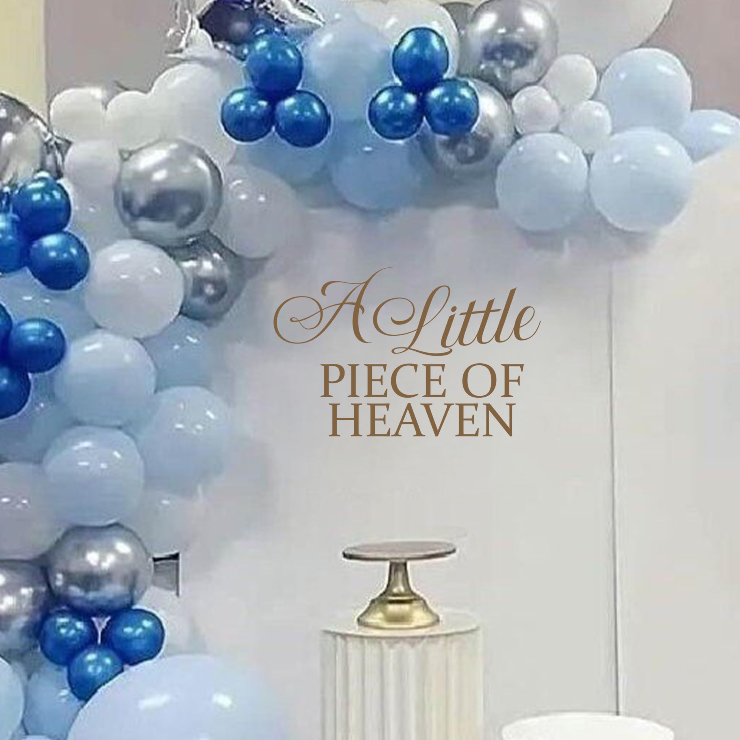 CANTLY A Little Piece Of Heaven Baby Shower Party Decal Sign - Heavensent Birthday Wall Decal,Funny Heavenly Birthday Party Decorations Supplies (A Little Piece Of Heaven)