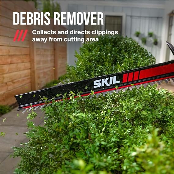 SKIL PWR CORE 40 Brushless 40V 24-Inch Hedge Trimmer Kit, Includes 2.0Ah Battery and 60W Charger - HT2400C-11