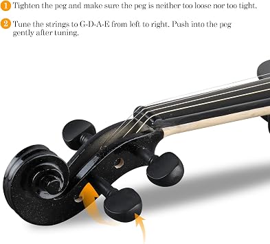 4/4 Full Size Electric Violin with Case Bow Rosin Headphone Connecting Line