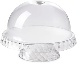 Omada Design Cake Tin with Freshness Bell, Resistant to Low Temperature, Diamond Effect, Made in Italy, Dishwasher Safe, Diamond Line, White