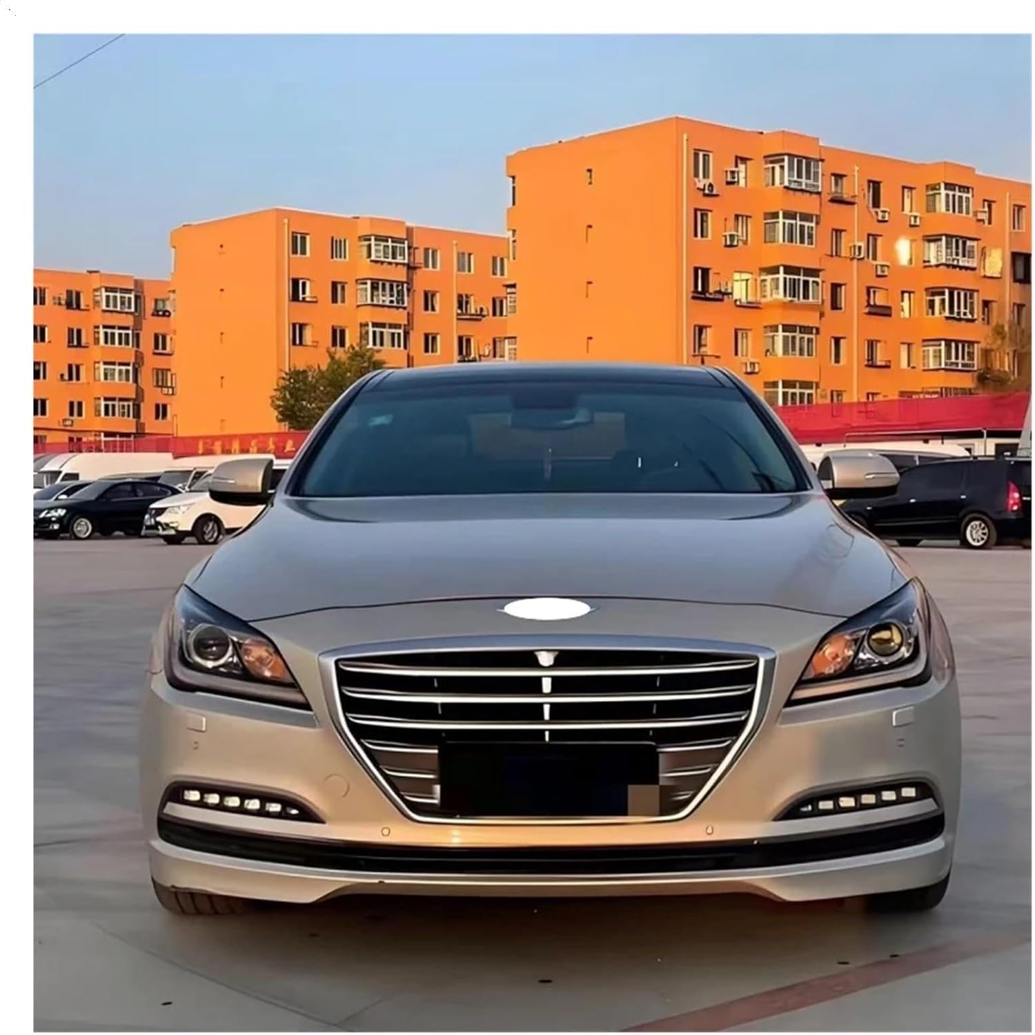 Compatible for Hyundai Genesis 2015 2016 Car Headlight Shell Headlamp Cover Replacement Lamp Shade Lens Glass(Right Side)