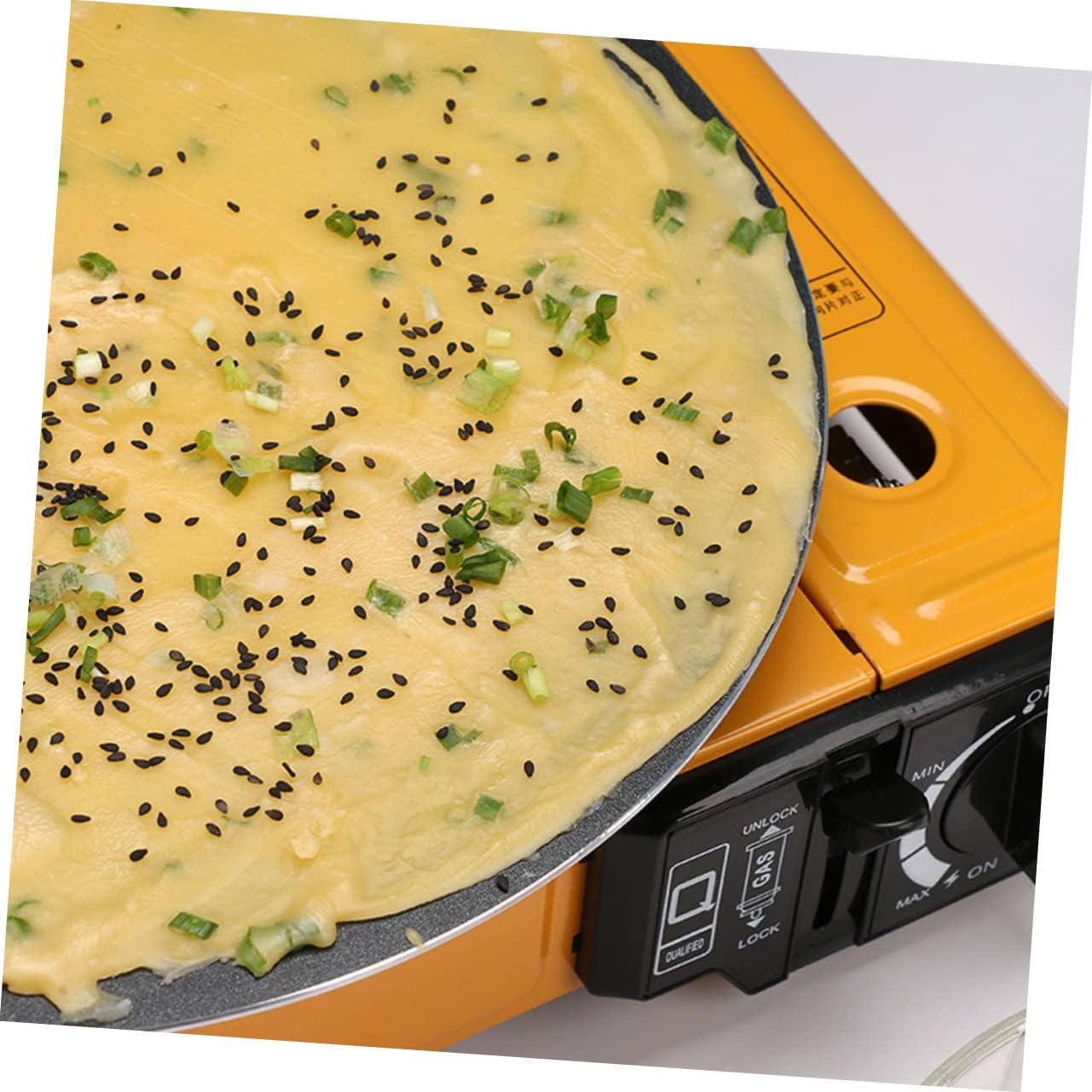 1Set Non Stick Frying Pan for Home Cooking Ergonomic Handle Scraper Included for Pancakes and Crepes Easy Clean Kitchen Skillet for Everyday Use