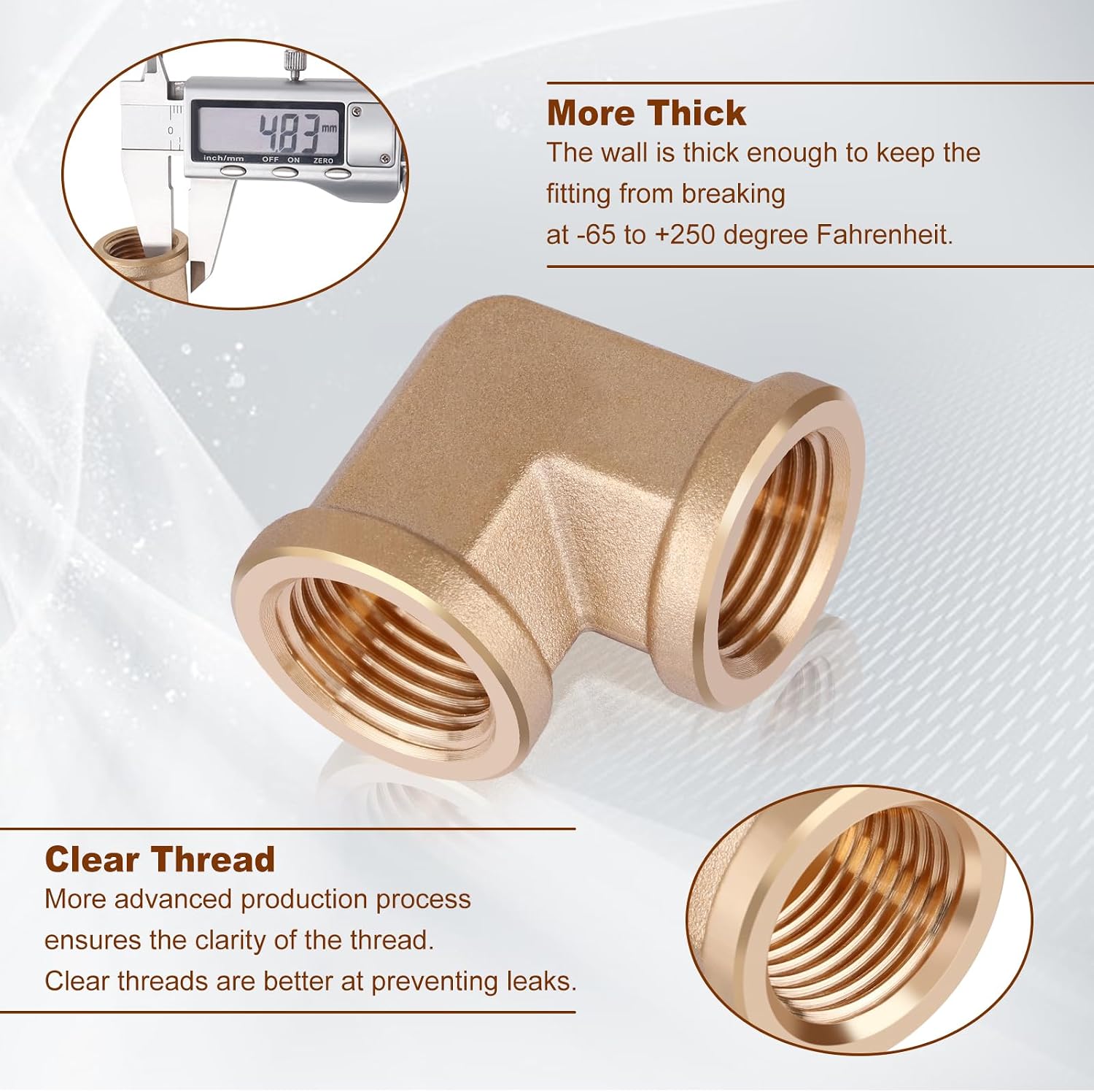 2pcs 1/2” Brass Fittings 90 Degree Barstock Street Elbow 1/2 Inch NPT Female Pipe to 1/2 Inch NPT Female Pipe Fittings Elbow Forged Brass Pipe Fittings