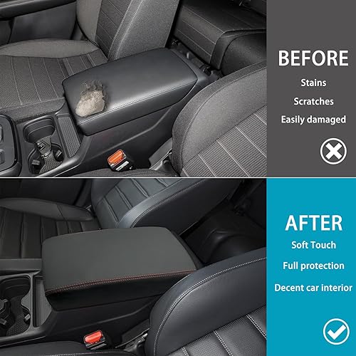 Miniatura 2 de Funda para reposabrazos de consola central para accesorios Honda CRV 2023 2024 2025 2026, para caja de reposabrazos CR-V, cubierta de cuero,