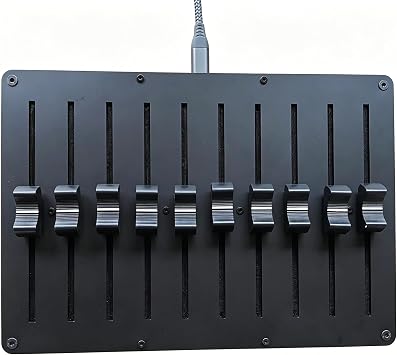 10-Channel MIDI Controller Fader - Customizable CC Messages, USB/Type-C for DAW Software