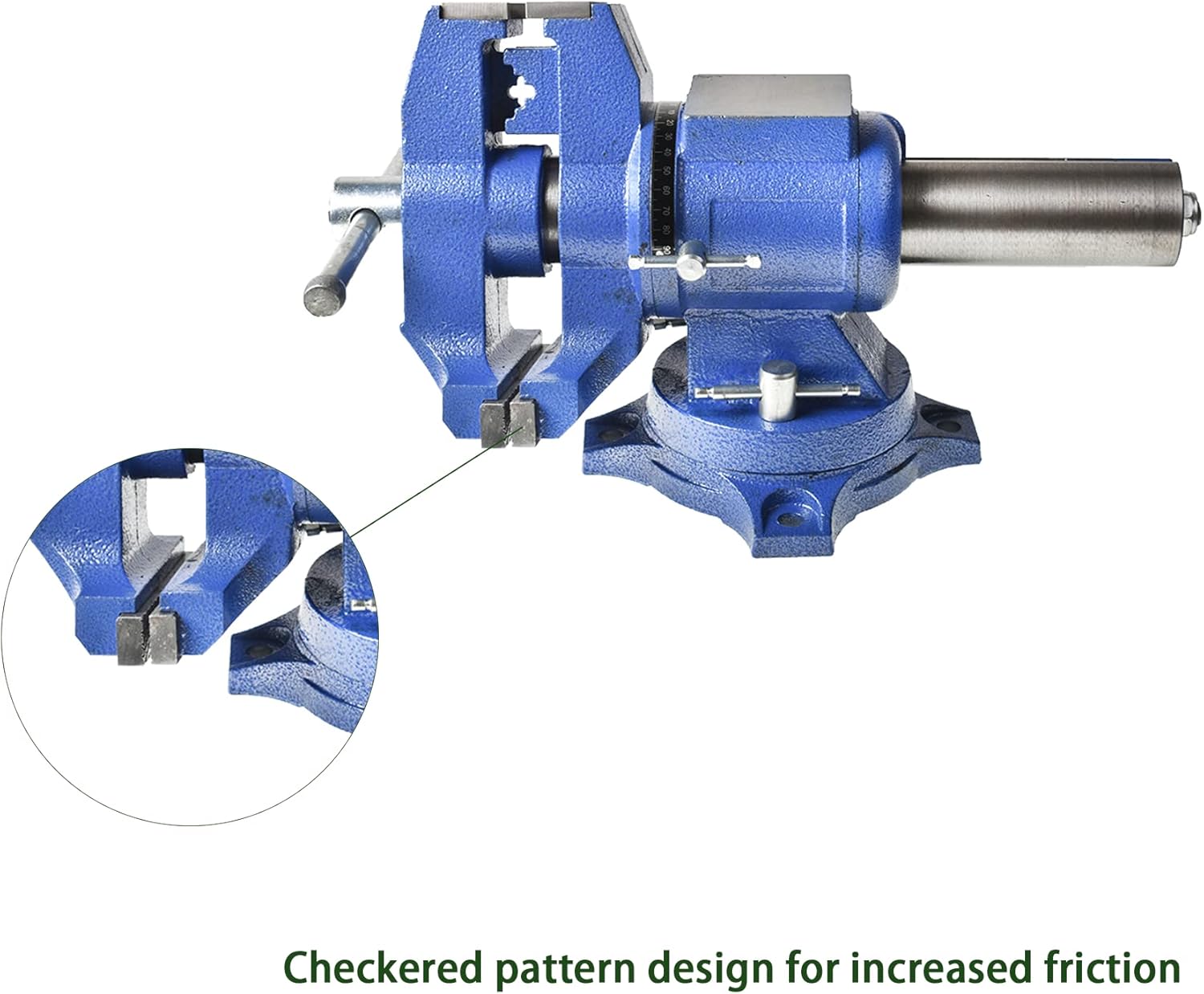 6 Inch Multipurpose Vise 360 Degree Rotation Clamp on Vise with Swivel Base Heavy Duty Multi-Jaw Vise Bench Vise Fit for Household Industry Multifunctional Clamping and Fixing