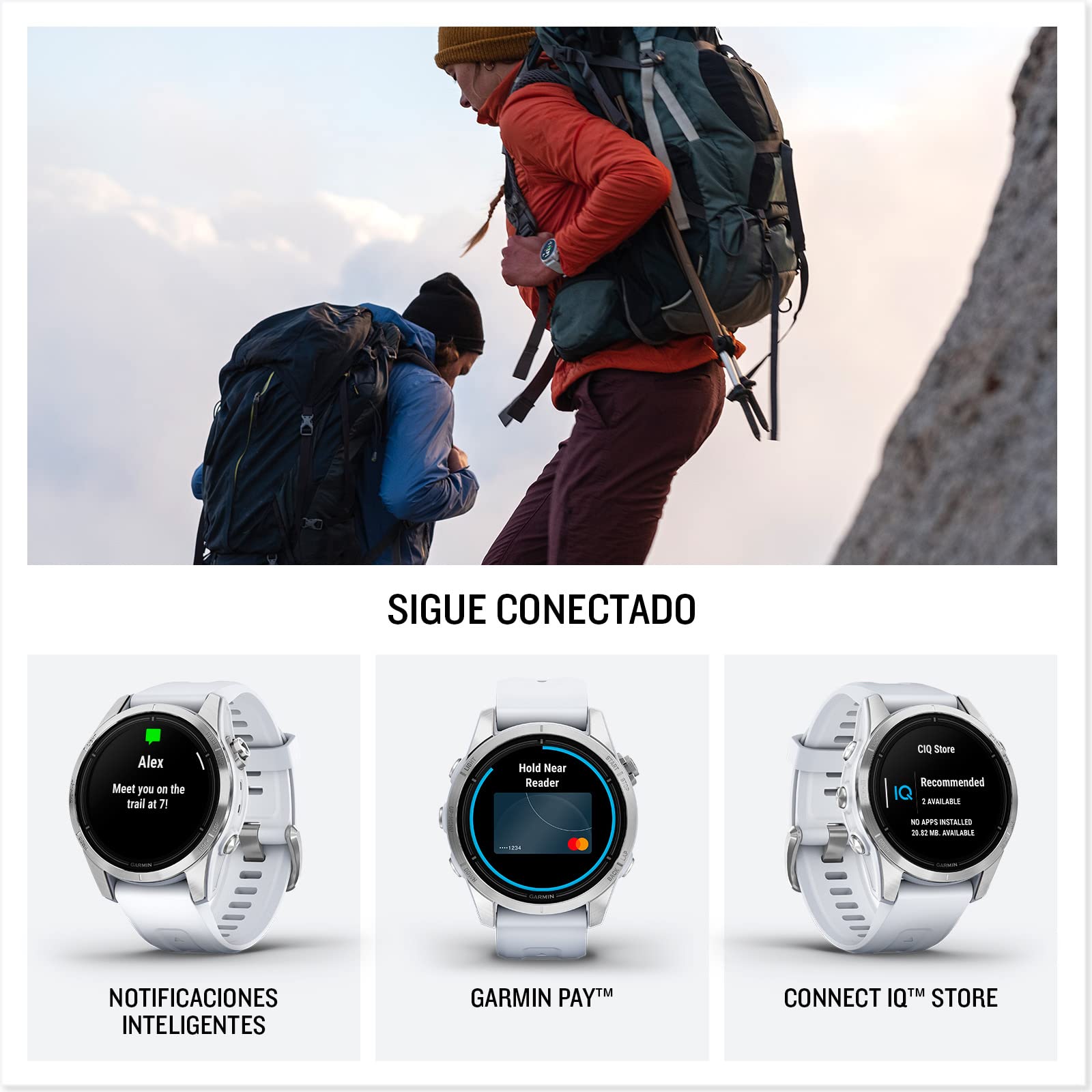 Garmin Epix (Gen 2) Pro 42mm - Reloj de Alto Rendimiento GPS Multideporte con Pantalla táctil AMOLED, Linterna LED, Frecuencia cardíaca, Mapas y hasta 10 días de autonomía, Plateado (Reacondicionado)