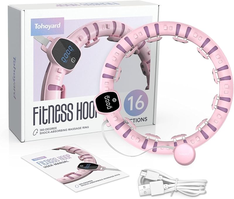 bubbacare Okos Hullahopp Abroncs 16 Levehető Résszel - Állítható Fitness Karika Otthoni Edzéshez, Zsírégetéshez, Digitális Kijelzővel - 110