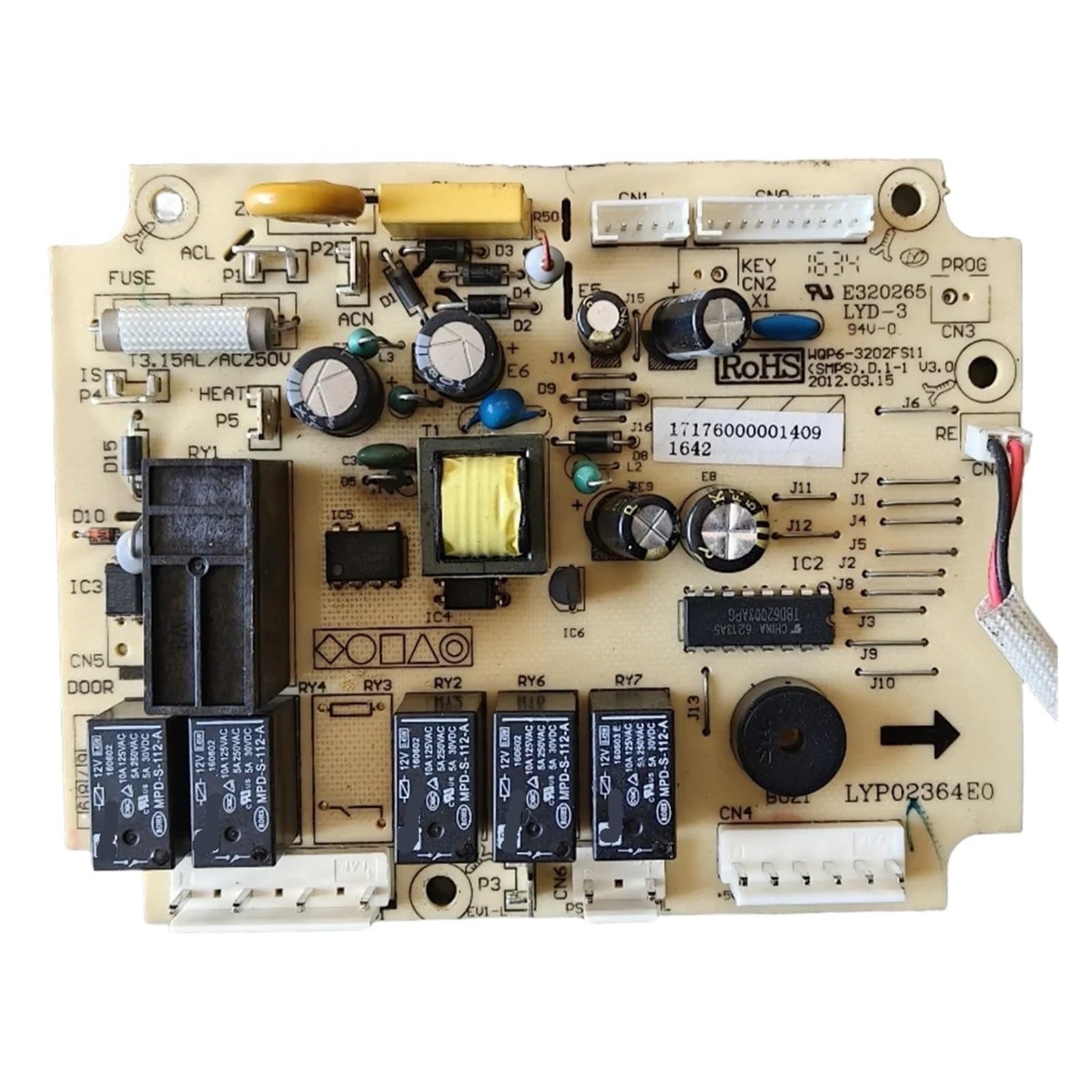 Carte de commande principale alimentation Midea pour réparer les cycles de lave-vaisselle