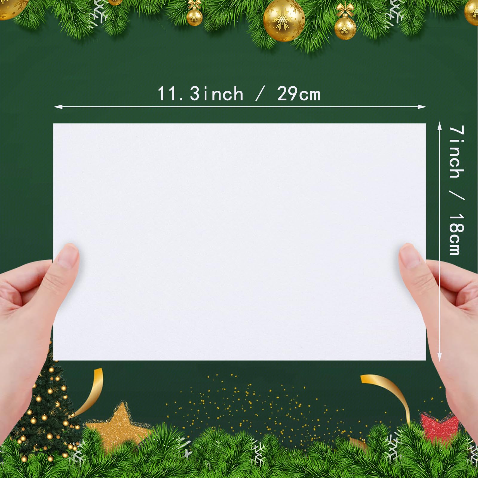 Jtnohx Felt for Crafts, 16 Pcs Felt Fabric, 7"×11.3" Stiff Felt Sheets, Craft Felt Square for Sewing (White)