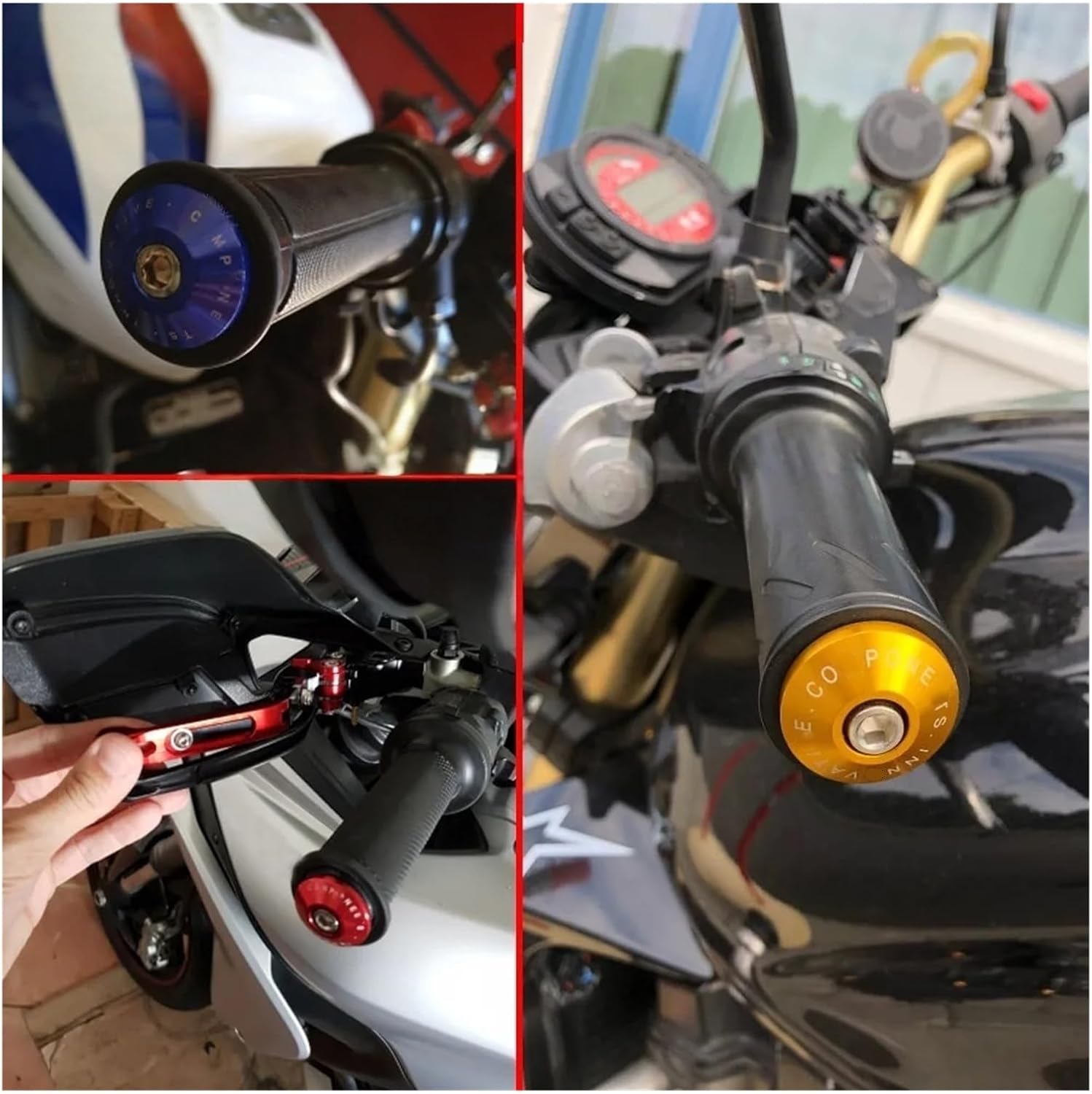Motorcycle Handlebar End Plug For KA&WAS&AKI W800 CafeER-5 GPZ500S/EX500RNINJA Universal Motorcycle Bar End Handlebar Grip Plug Cap