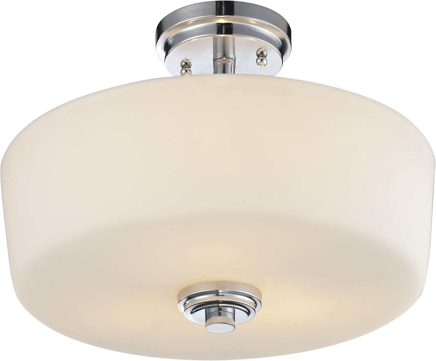 Z-Lite 225SF 3-Light Semi-Flush Mount Steel Material, Matte Opal
