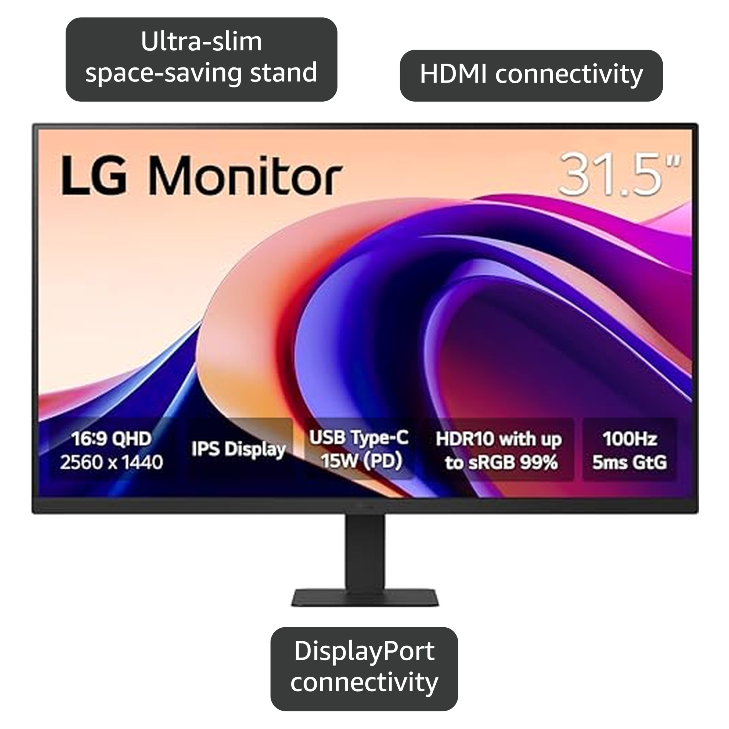 Amazon.com: LG QHD 32-Inch Computer Monitor 32QN600-B, IPS with