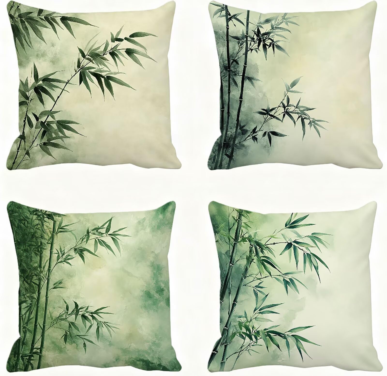 Verde Funda Cojin 60x60 Bambú Funda Almohada 60x60 Cojines Sofa Súper Suave Fundas Cojines Decorativos Fundas Almohadas 4 Piezas Almohada Cervicales y Cuello, para Hogar Cama Salon Decoracion E - 737