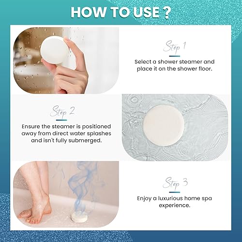 Miniatura 6 de BodyRefresh Shower Steamers - Paquete de 8 bombas de ducha con aceites esenciales, regalos de cumpleaños para mujeres y hombres, regalos del día de