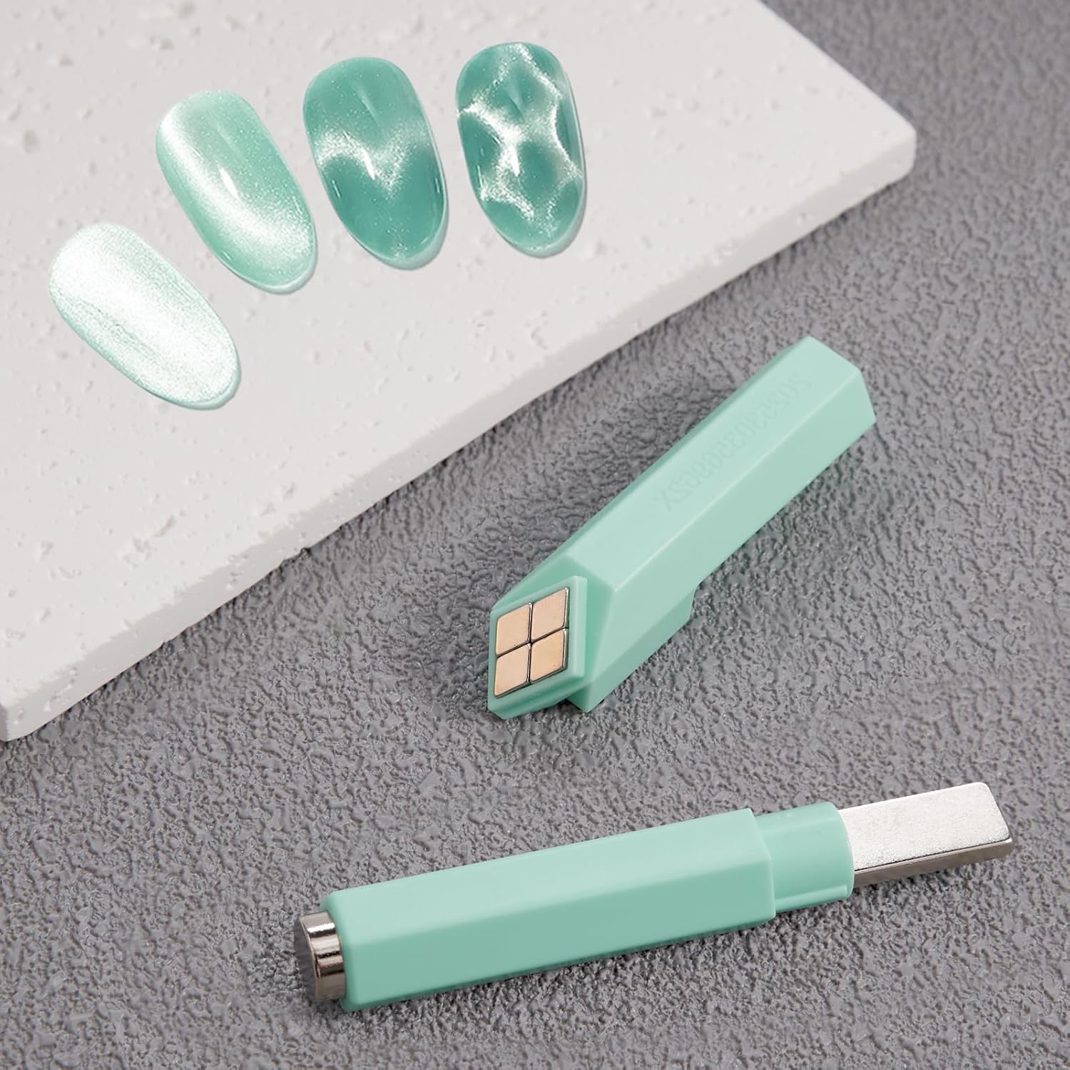 1 Piece Green Cat Eye Magnet for Nails, 4-in-1 Removable Nail Magnets for Nail Art, Magnet for Cat Eye Gel Polish