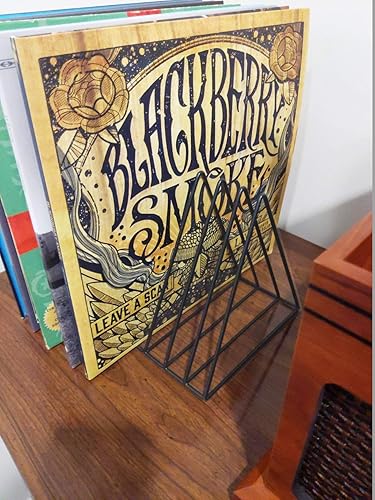 Miniatura 5 de Pashion Soporte para discos de vinilo, estante de almacenamiento de álbum de escritorio, estante triangular para discos de vinilo, estante de