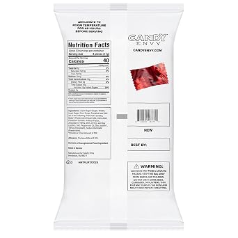 Candy Envy - Red Wrapped Buttermints - 13 oz. Bag - 100 Individually Wrapped Red Candy Mints