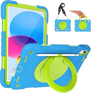 iPad 10th Generation Case 2022 iPad 10.9 inch Case, iPad 10 Case Shockproof Rugged Protective iPad Kids Case with 360° Rotating Stand for 10.9 inch iPad 10th Generation 2022 Release A2696 A2757 A2777