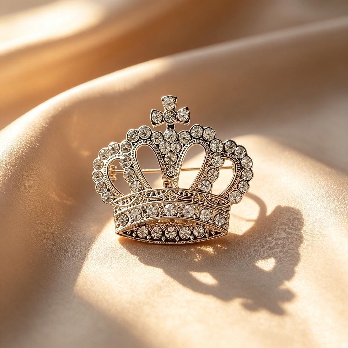 Retro Crown Brooch, Luxury Jewelry Accessories, Bag Ornament, Party Gift, Creative Fashion Pin