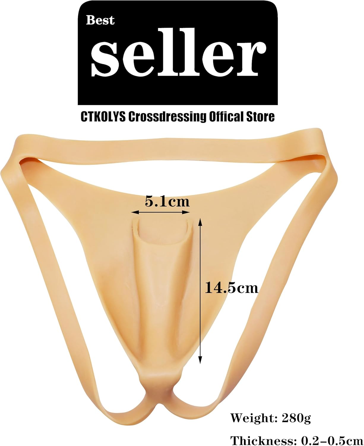 Men's Camel Toes Panty Hiding Gaff Silicone Double Thong for Crossdresser Transgender 1G 2G Cyber Skin