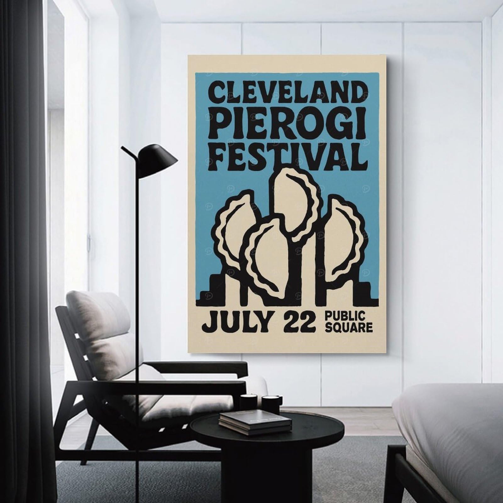 Junmoney Cleveland Pierogi Festival Canvas Art Print, 20x30inch(50x75cm), for Living Room, Bedroom, Office Or Hallway, Decorative Artwork with Broad Appeal