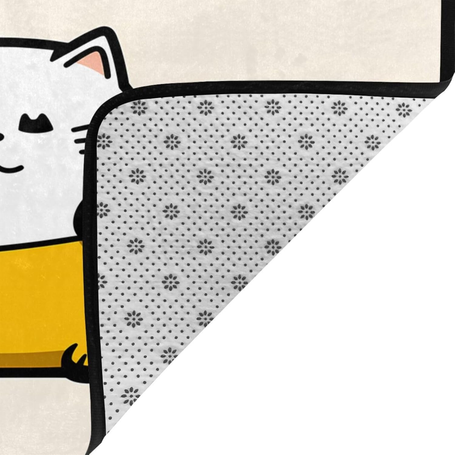 Fat cat Printed Floor mat 80x58 inches, Non-Slip Decorative Carpet for Bedroom and Living Room