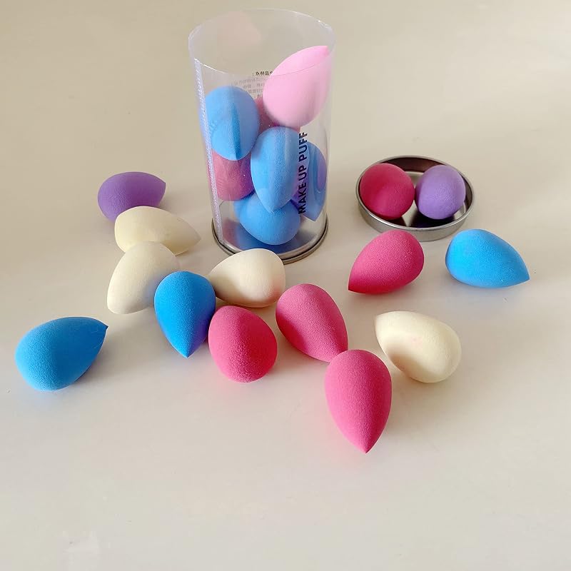 Urradia Kit com 10 Mini Esponjas de Maquiagem Multicoloridas para Base, Pó e Corretivo