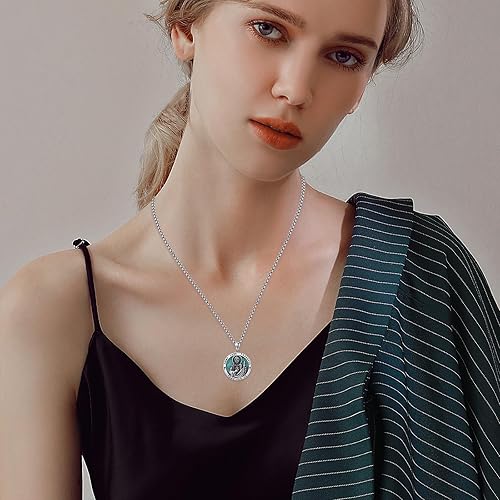 Vista 456 de Collar con colgante de plata de ley 925 con medalla de San Patrón, joyería religiosa para hombres y mujeres, con cadena de acero inoxidable 316L