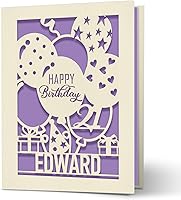 Vista 9 de EDSG Tarjetas de cumpleaños personalizadas para mujeres y hombres, tarjeta de feliz cumpleaños para hermana, mamá, papá, hija, hijo, esposo, Azul