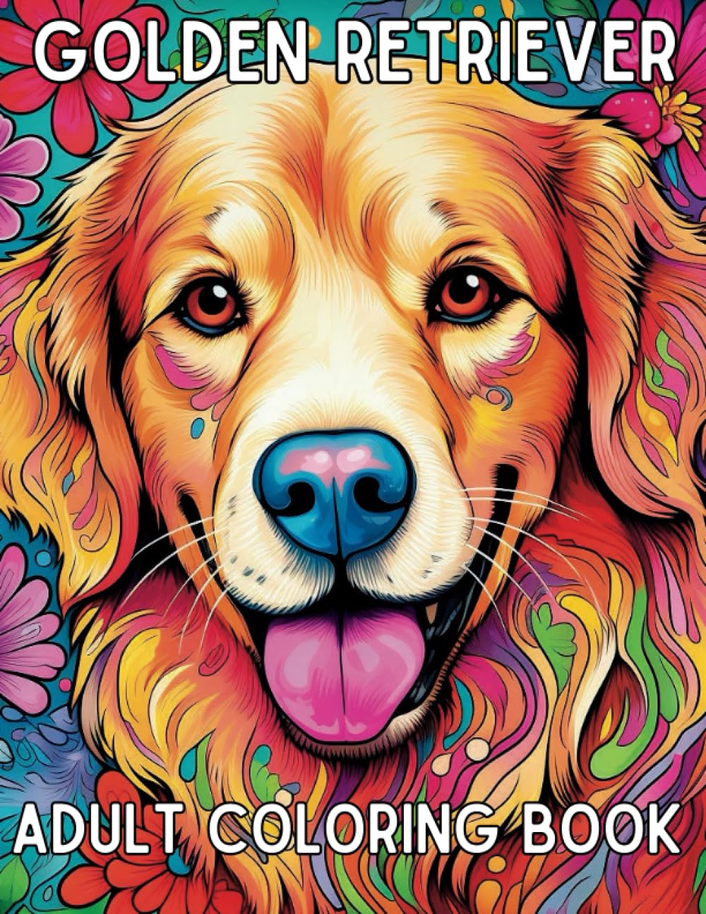 Golden Retriever: Adult Coloring Book for Stress Relief
