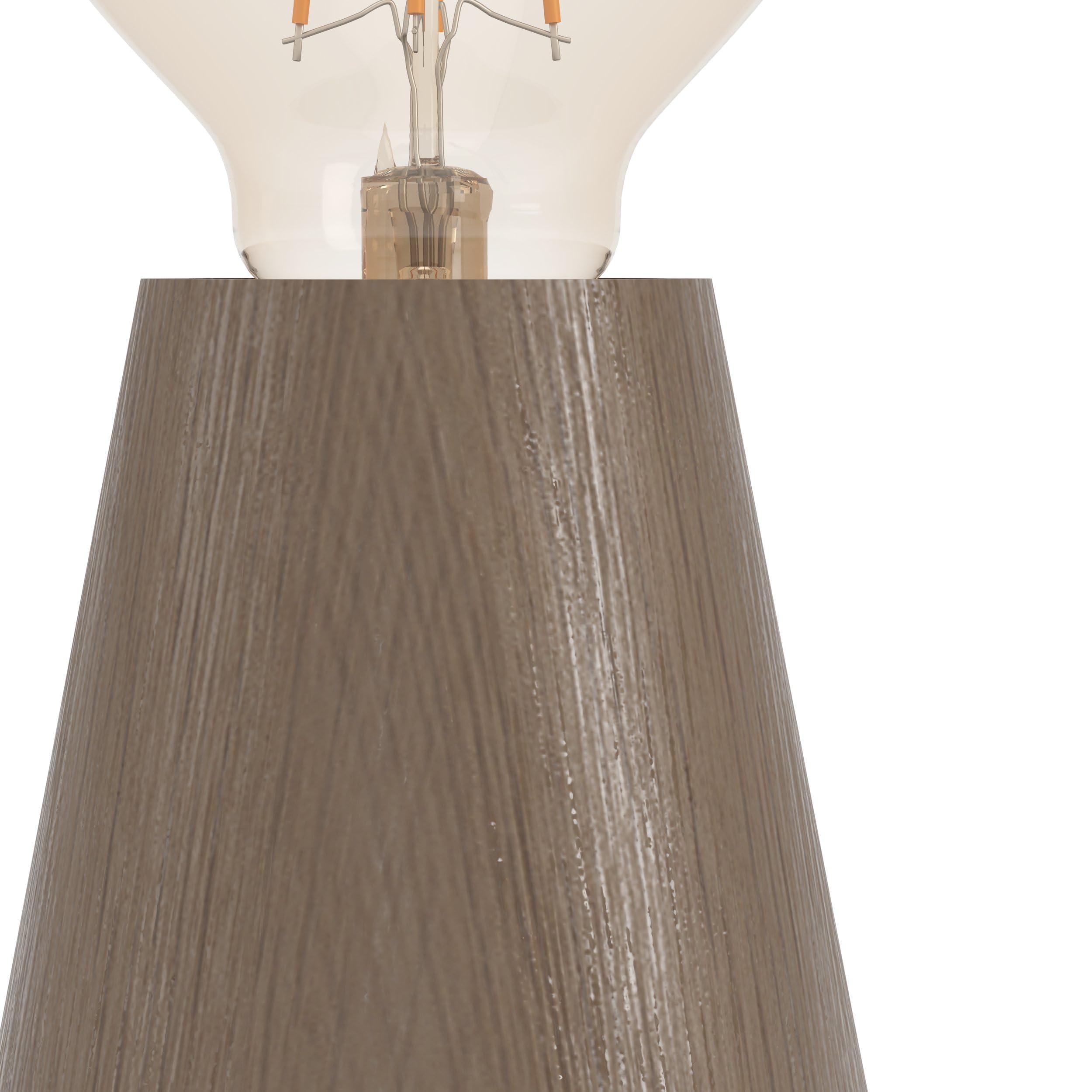 Eglo Lampada da tavolo Asby, lampada decorativa per tavola, stile giapponese, in legno marrone scuro, per comodino, soggiorno e camera da letto, certificazione FSC, attacco E27 (Confezione da 2)
