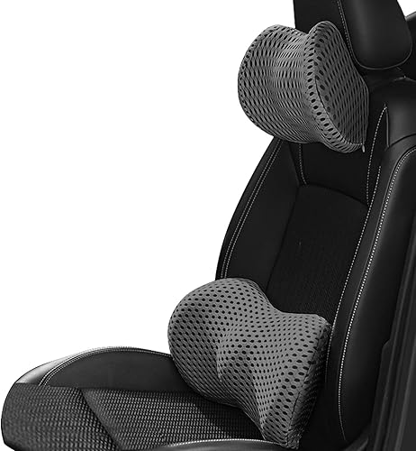 Miniatura 9 de ATLION Almohada de apoyo lumbar y almohada para el cuello del automóvil, almohada lumbar de espuma viscoelástica para aliviar el dolor de espalda