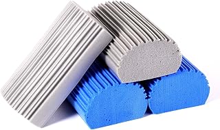 4pcs Dust Cleaning Sponge, Reusable Damp Clean Duster Sponge Cleaning Brush Magical Dust Cleaning Sponge for Cleaning Blinds Glass Mirrors (2 Gray, 2 Blue)