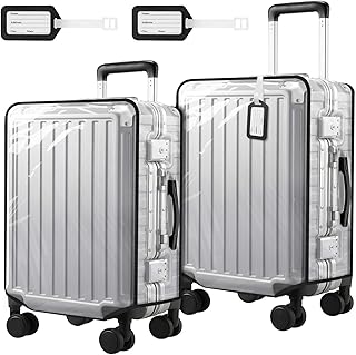 2 Pack 30 Inch Clear PVC Suitcase Luggage Cover Protectors for Wheeled Luggage