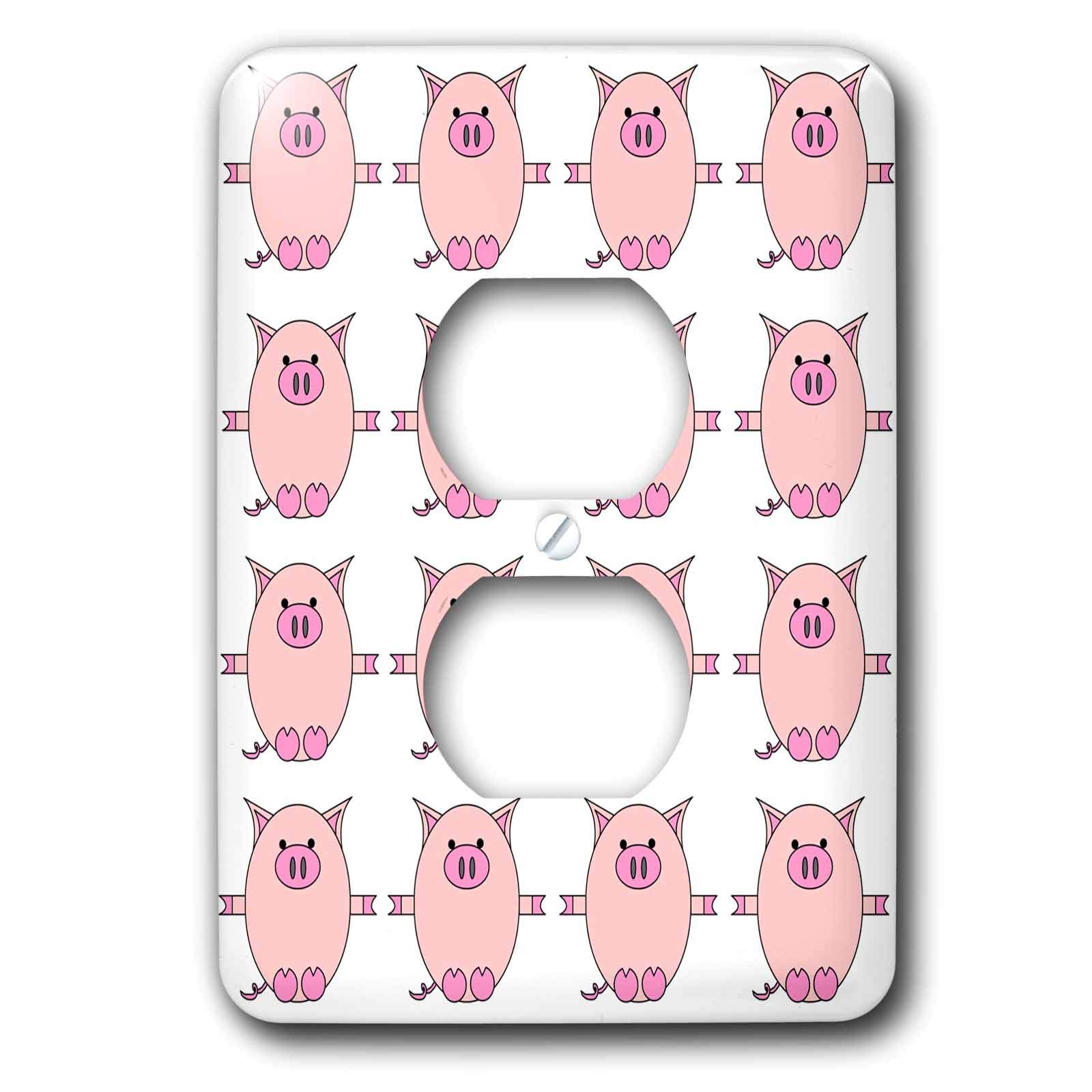 Cubierta de salida de cerdo rosa para decorar la habitación infantil alegre y multicolor