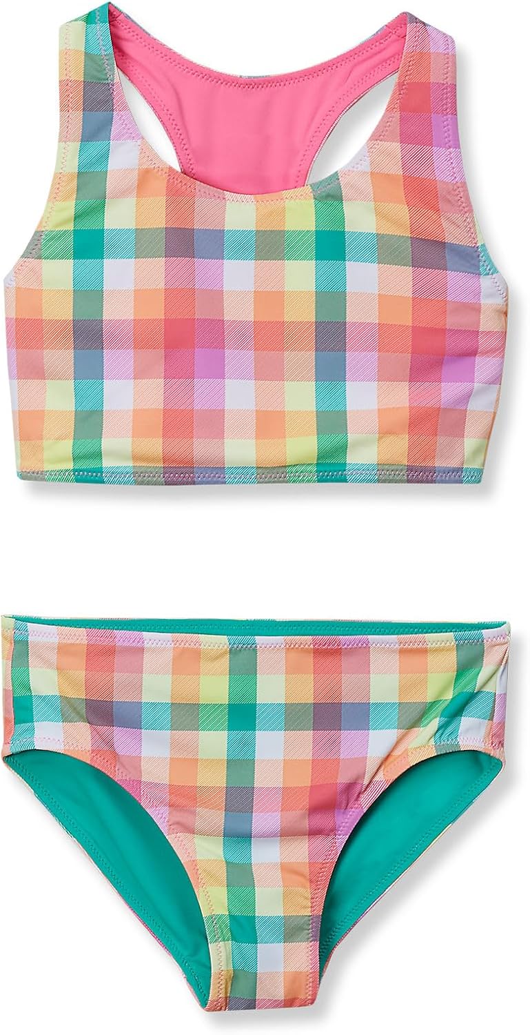 Lands' End Girls Wrap Front Bikini Swimsuit Set