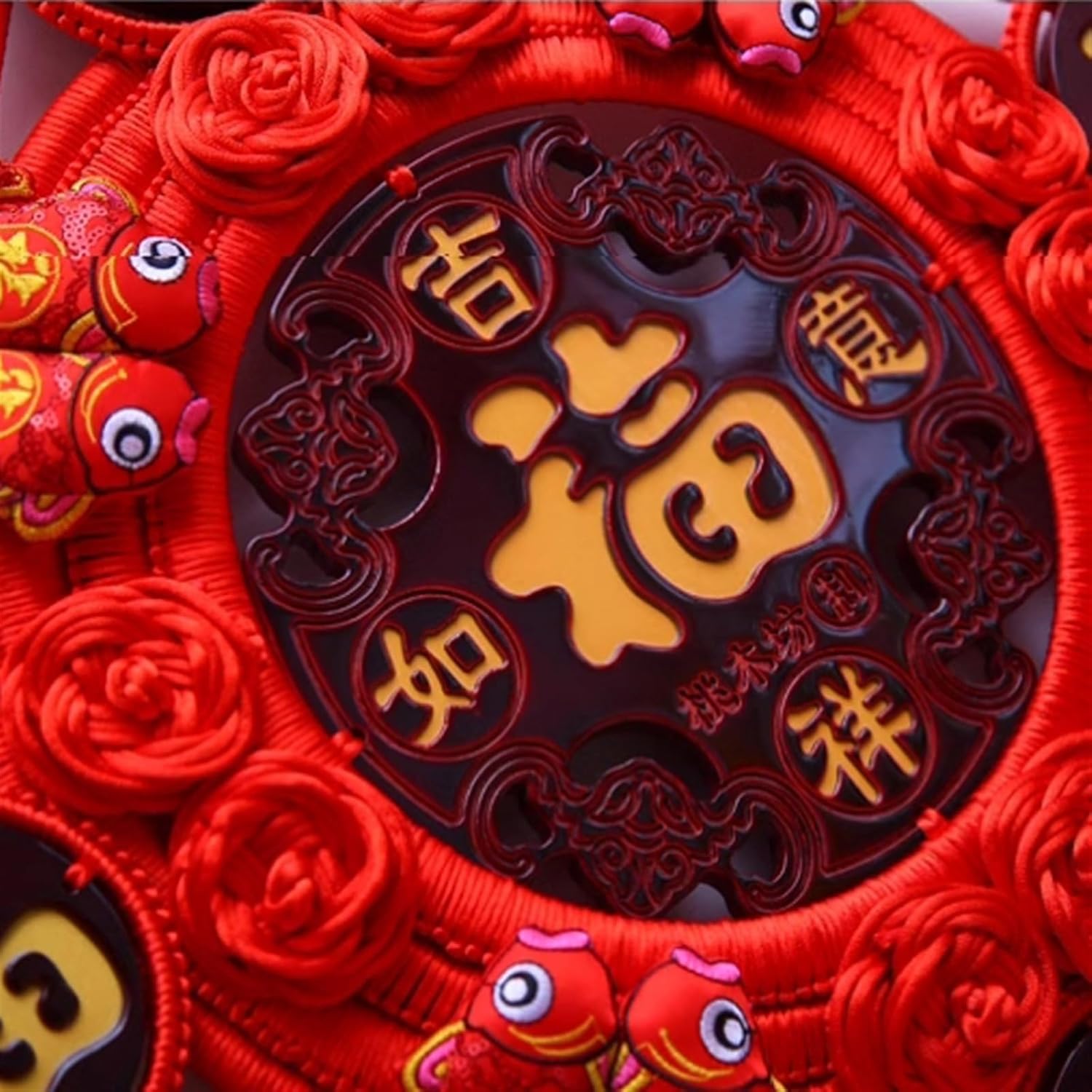 Chinese Knot,Lunar Year Pendants, Chinese New Year Ornaments with Tassel Fu Chinese Spring Festival Home Decor Hanging Festival Lucky Lantern Ornament Chinese Knots Tassels (Color : Type C) (Color :