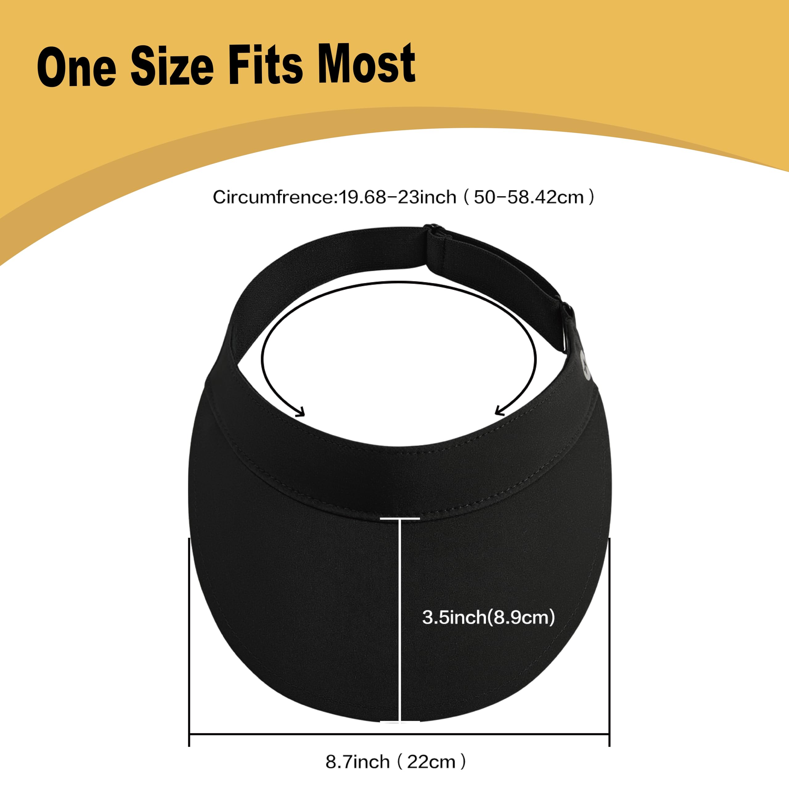 WANDER Sombreros de visera para correr con visera de ala ancha, protección UV, deportes, golf, tenis, banda elástica, gorra de malla para mujeres y hombres
