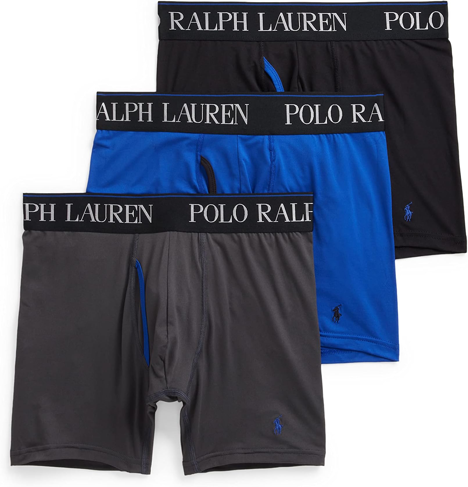 Men's Underwear Boxer Briefs Pack, 3-Pack, 4D Flex Cooling Microfiber Underwear, Wicking Boxer Briefs
