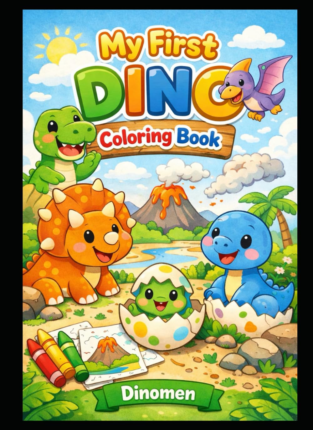 My First Dino Color Book: Fun and easy coloring pages for the age group 2-6