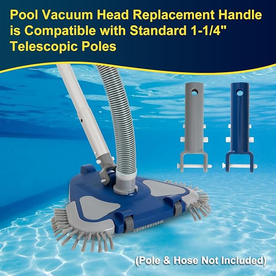 POOLAZA 2 Pack Pool Vacuum Head Handles Replacement with EZ Clip