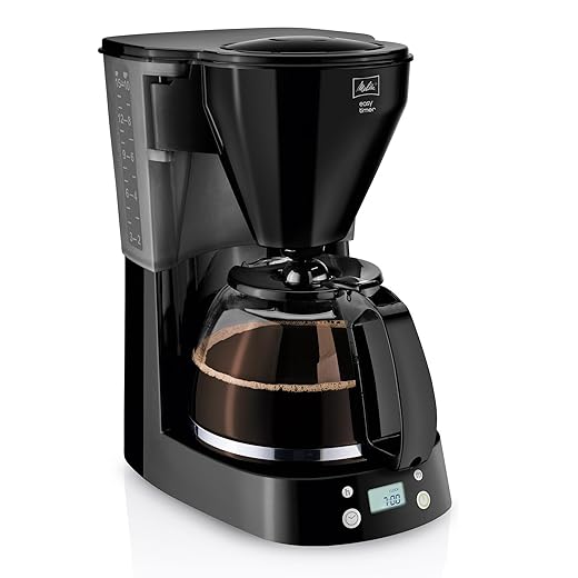 1010 – 14 Cafetera De Filtro, Función De Temporizador, Programables Ezeit Calentadora Con Jarra De Cristal, 1,4 Kg, 16,7 X 24,7 X 30,2 Cm, Negro En Oferta Melitta Cafetera De Goteo Easy Timer 1010-04, Función Temporizador, Programable, Mantiene El Calor, Jarra Vidrio, Negro (1010-14)